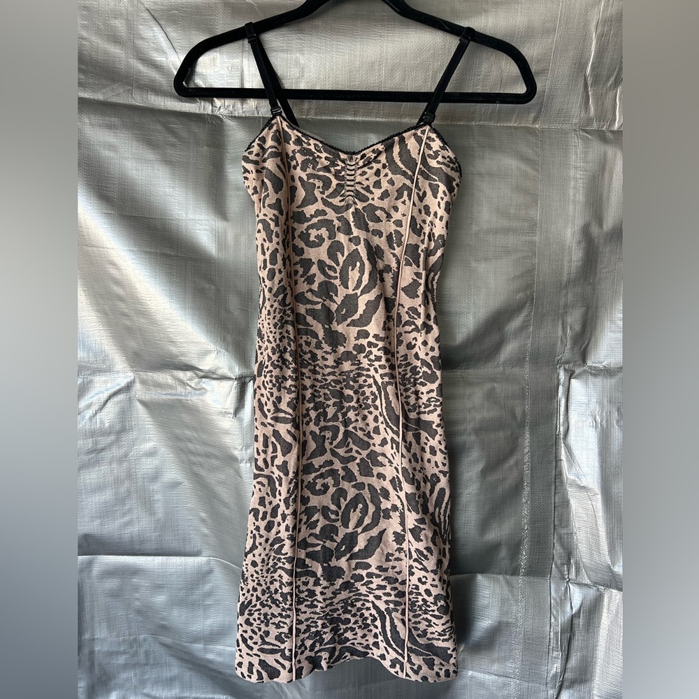 Leopard print body con dress